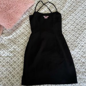 Bodycon Open Back Black Butterfly Flattering Summer Dress